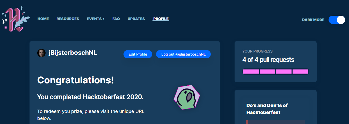 Hacktoberfest 2020 completed